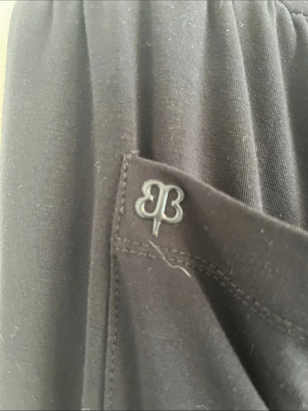 Betabrand Black Wide-Leg Draped Palazzo Pants